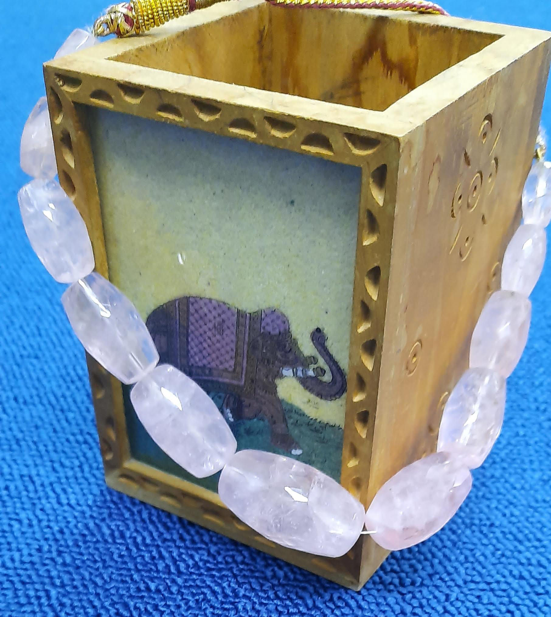 Rose Quartz Drum Shaped