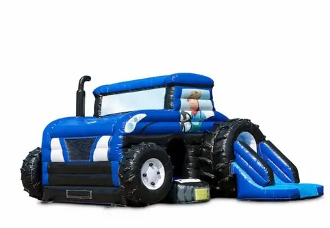 Hüpfburg Trecker Blau NEU 2025