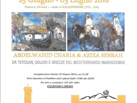PATROCINIO U.C.E.E - MOSTRA DEI PITTORI ABDELWAHID CHARIA e AZIZA SEBBAH