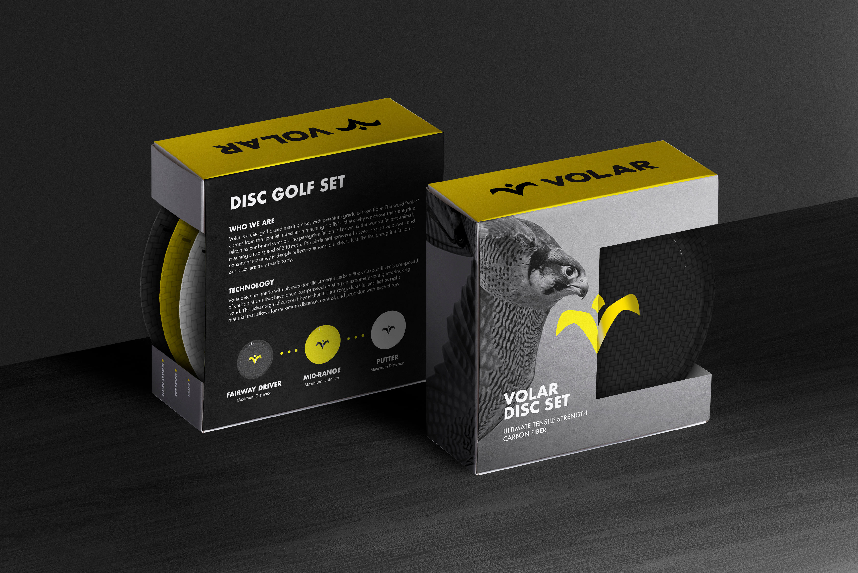 Volar Carbon Fiber Disc Bundle — Fairway Driver, Mid-Range, and Putter