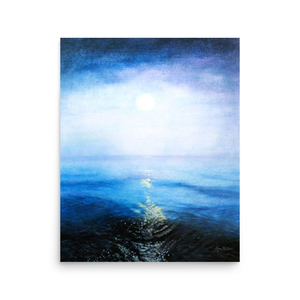 Canvas, artwork titled "Beach In Blue"