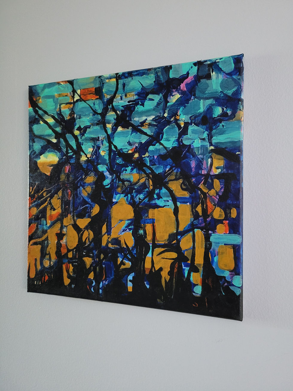 Thumbnail: Poster with original art titled, "Winding Down At Dusk".