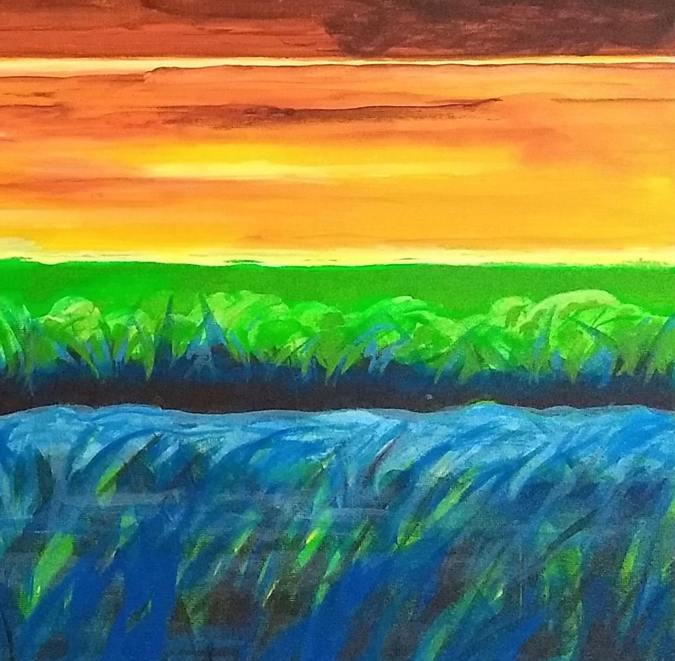 Thumbnail: Canvas, artwork titled "Red Sky"