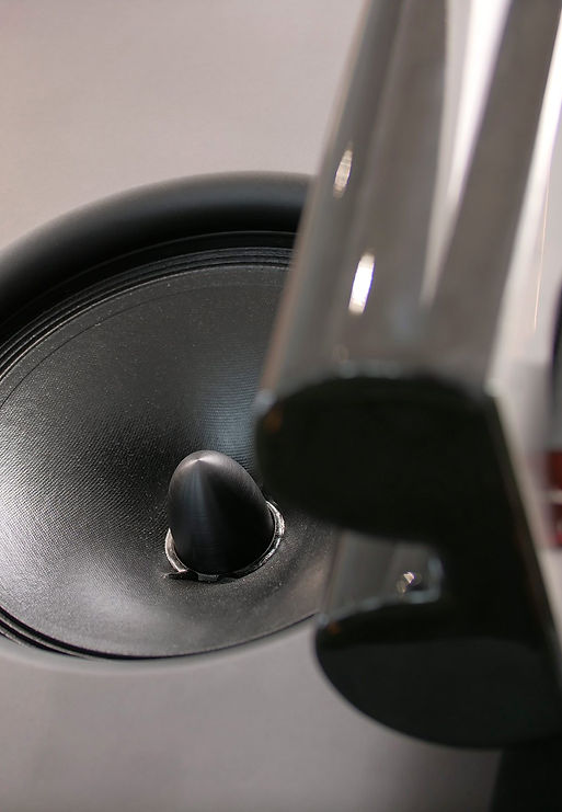 Closeup of Aurora's ribbon tweeter