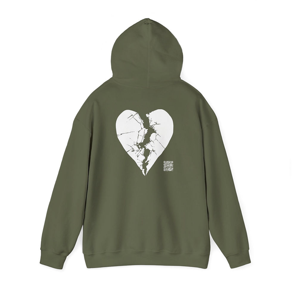 Thumbnail: Product of Parental Alienation Hoodie -White Print