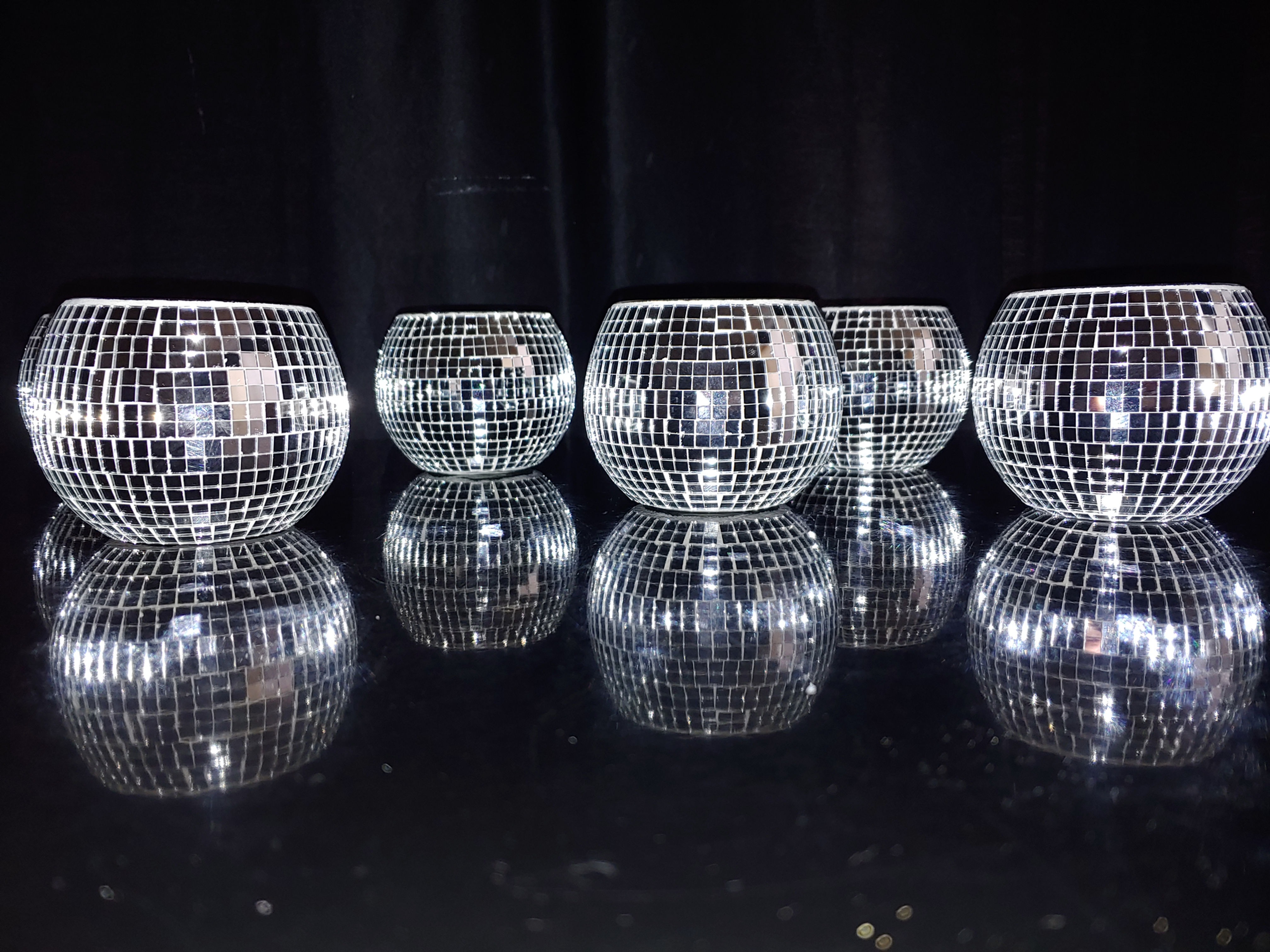 Disco Ball Candle Holders