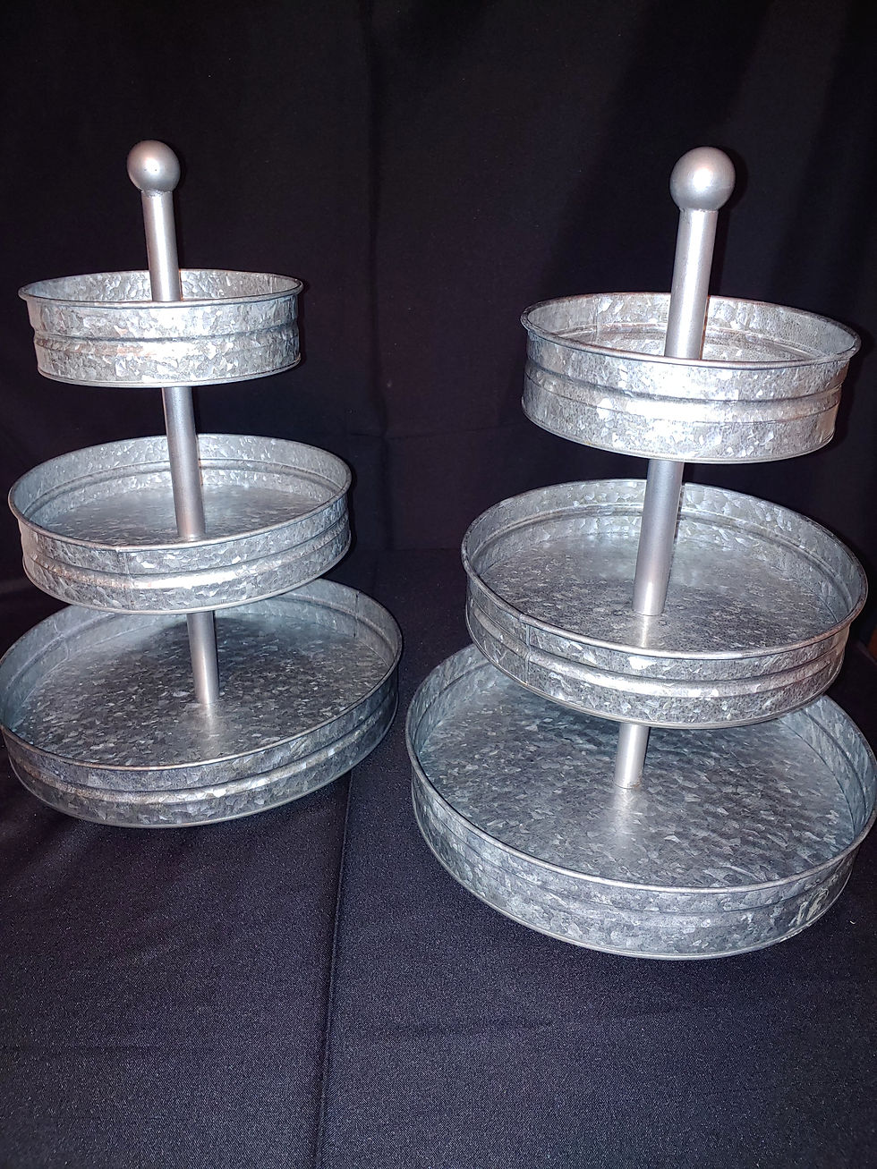 Thumbnail: Set of 2 Galvanized Cupcake Stand