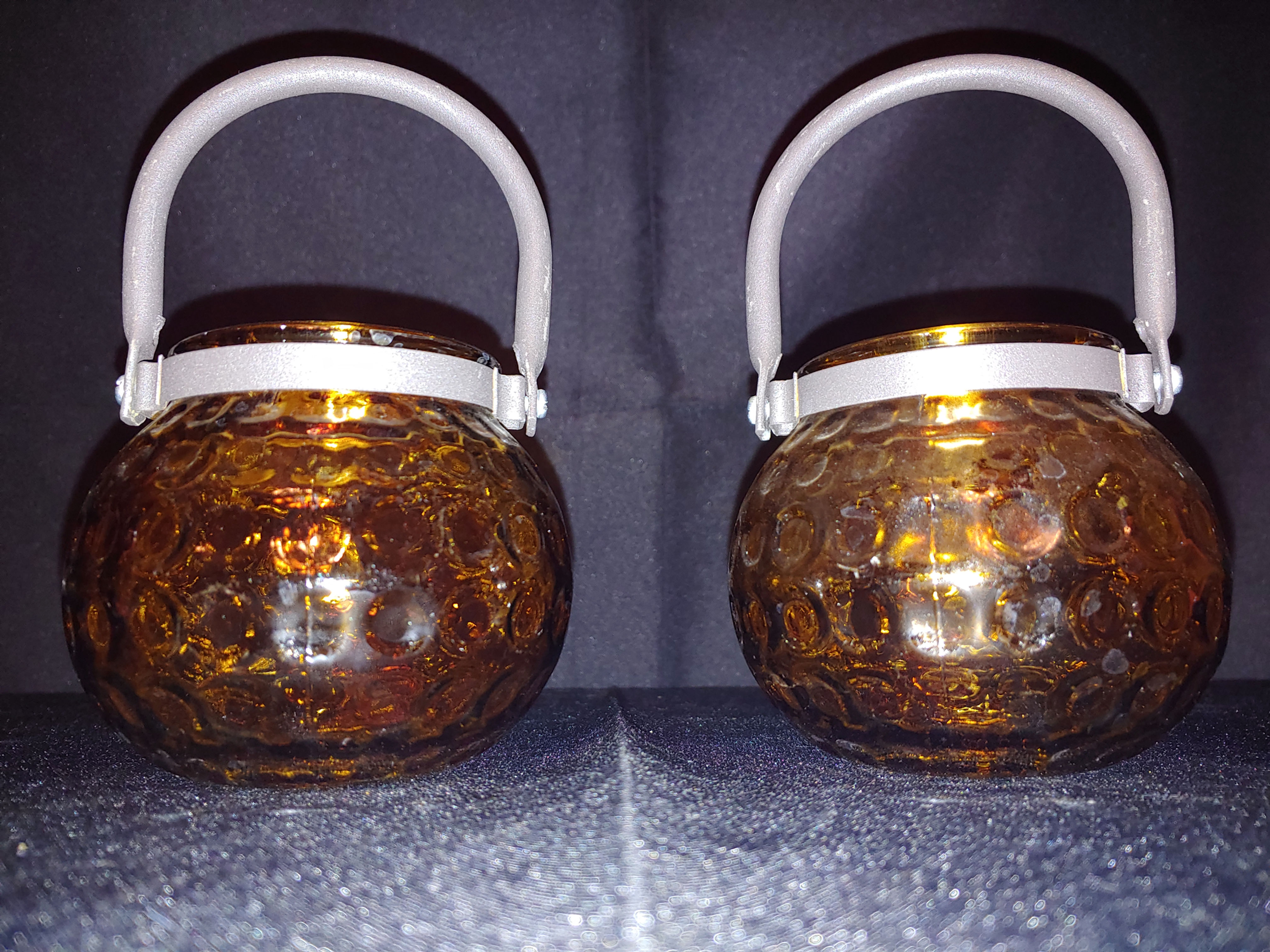 Amber Candle Lantern Set