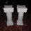 Thumbnail: 2 Matching Ceramic Pedestal Stands