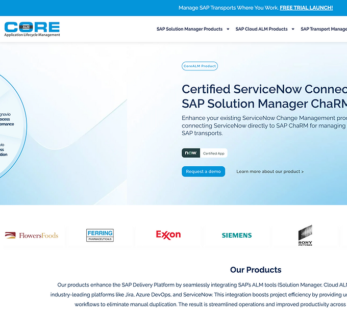 Website Image of the CoreALM website