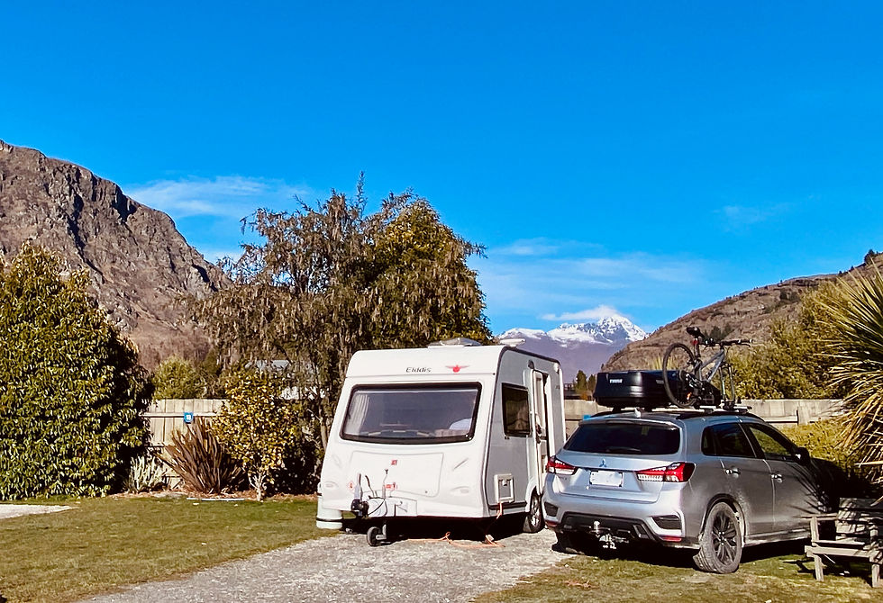 My little caravan, nicknamed "Nomad Alice," Queenstown, NZ.