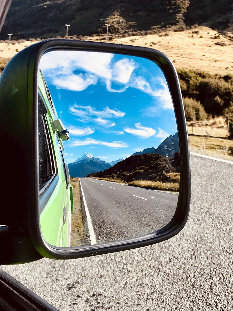 You always want to look ahead, but sometimes the view behind is beautiful too! Stay in the Now and appreciate it all.