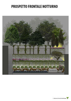 Prospetto frontale notturno