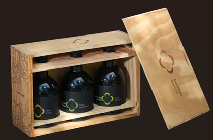 Caixa 3 Azeites Extra Virgem Quinta de Lemos - Galega, Arbequina e Cobrançosa (50€)