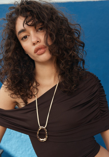 Top de poliamida drapeado (12,99€)