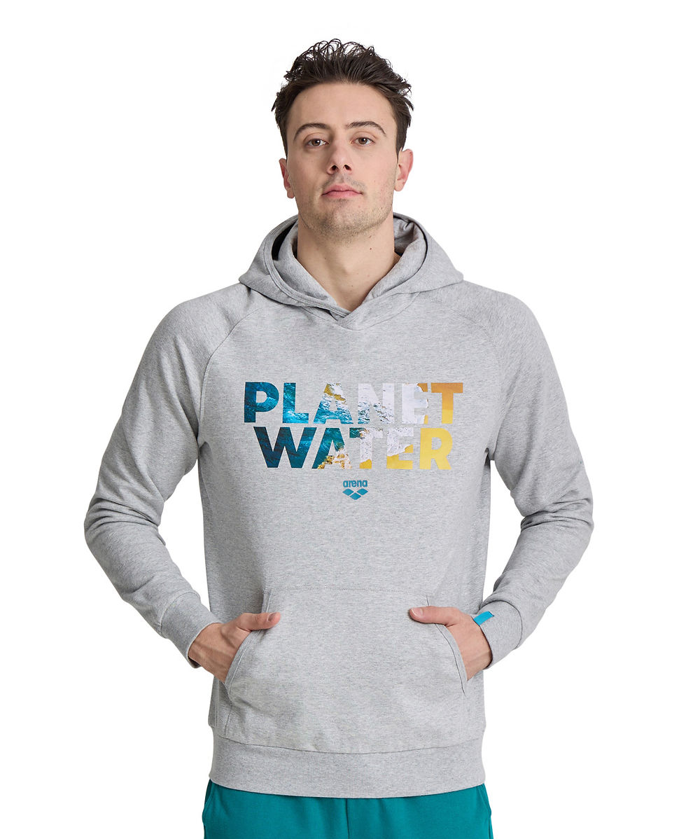 Arena Planet Water Hooded Sweat medium grey-heather