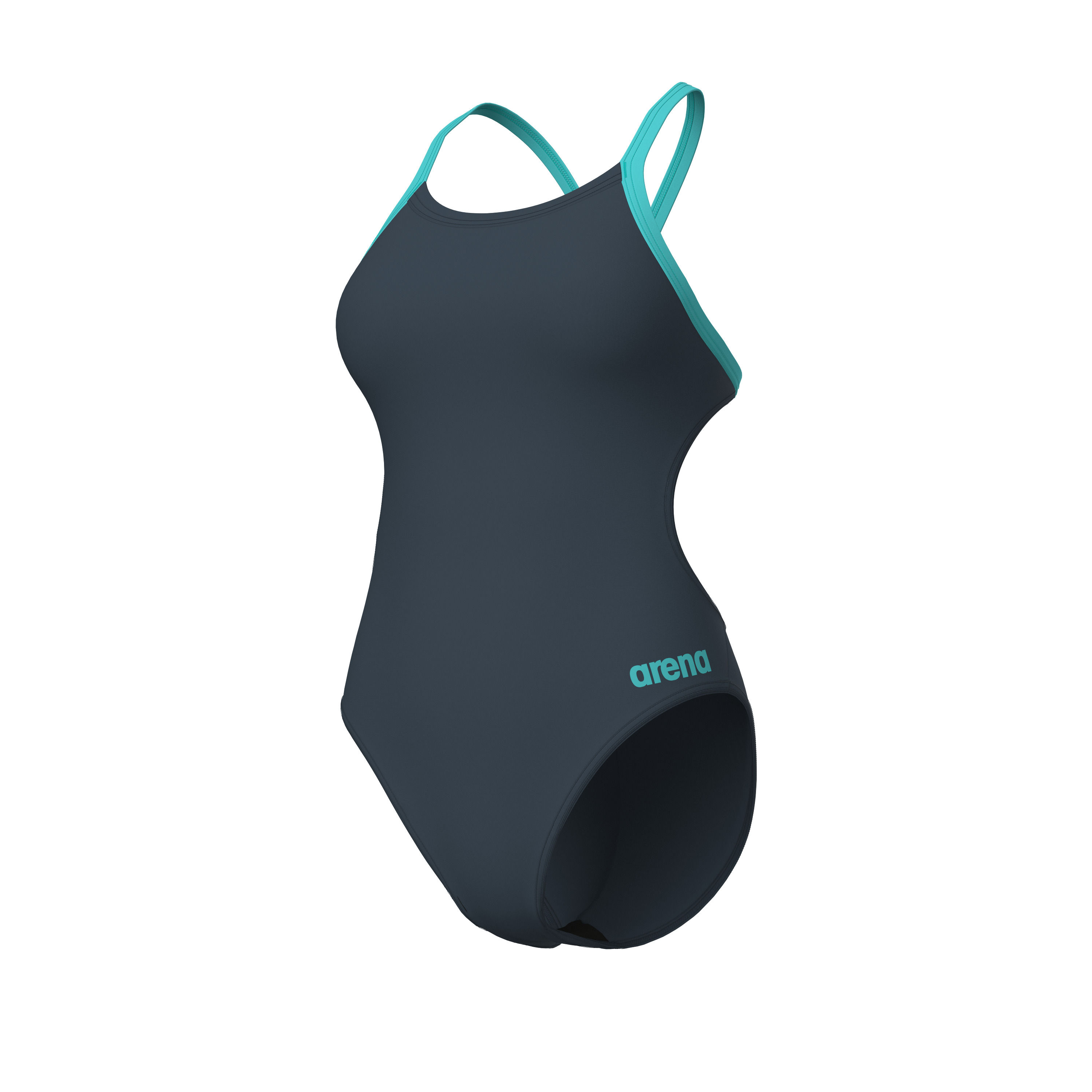 Arena W Team Swimsuit Challenge Solid asphalt/water