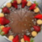 Chocolate strawberry fudge cake