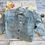Thumbnail: Blue Denim Jacket with Pearl and Metal Bead Embellishments