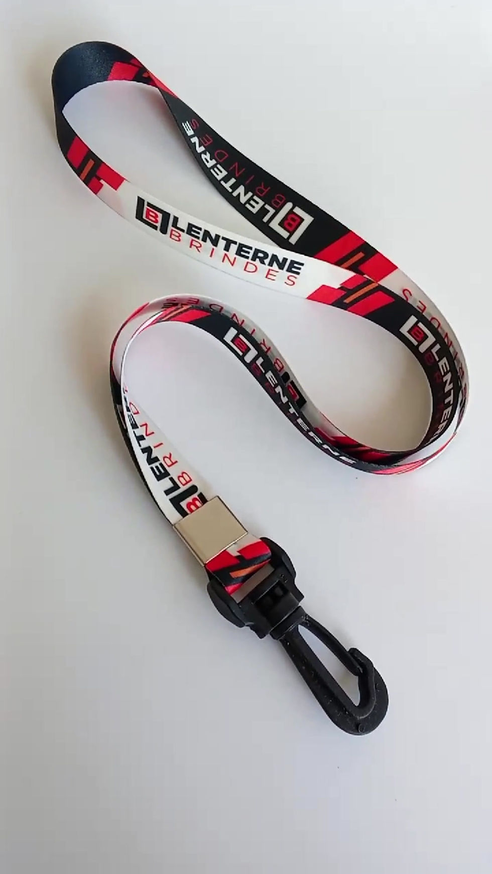 Miniatura: 100 Cordões Personalizados Com Mosquete de Plástico 20mm