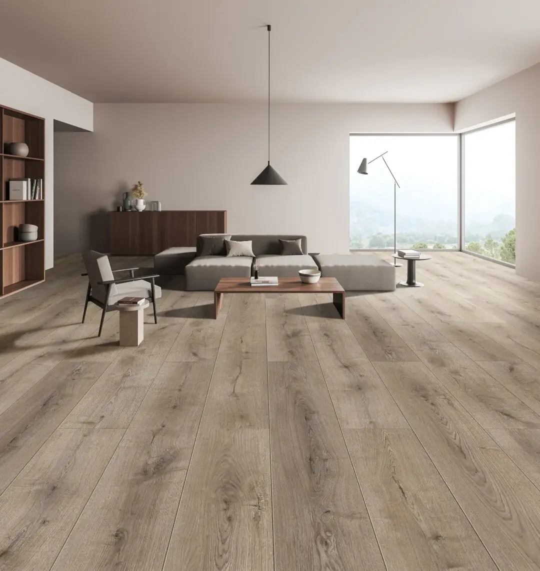 Apex Water Resistant 12mm Laminate Flooring 1218x198mm Pebble Grey