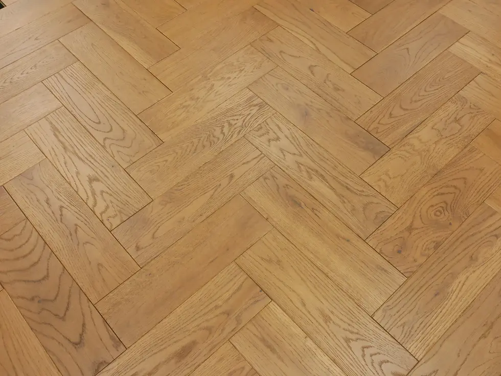 Thumbnail: Kensington Solid Oak Herringbone 18x90x300mm Golden Smoke