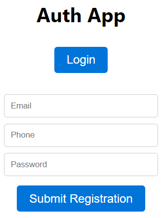 AuthApp register