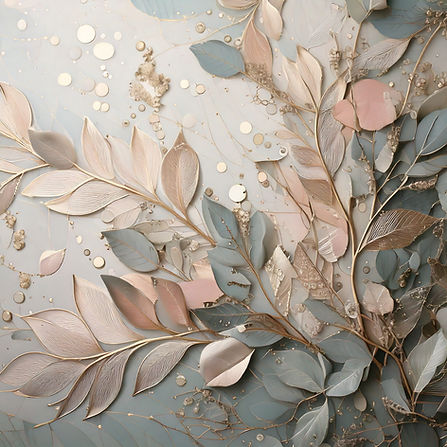 Firefly A soft background with a pattern that includes olive leaves, paper fractals, and s