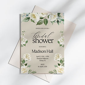 custom floral bridal shower invitation