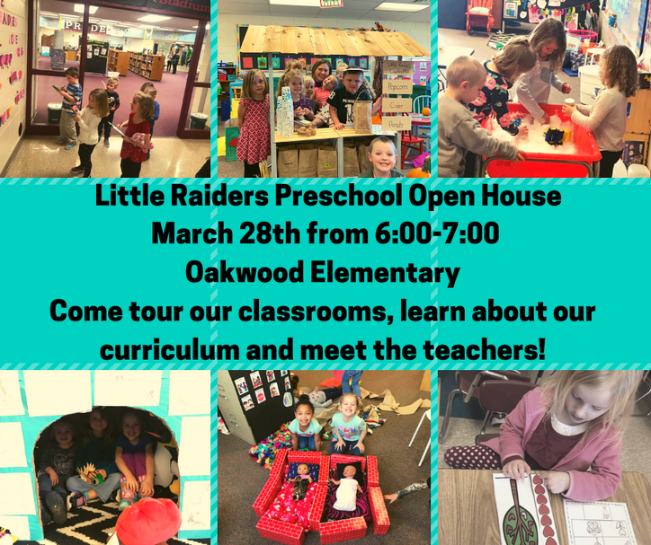 Little Raiders Preschool Open House set for March 28th