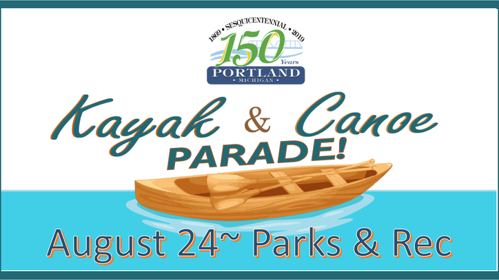 City to Host Sesquicentennial Canoe/Kayak Parade on August 24th