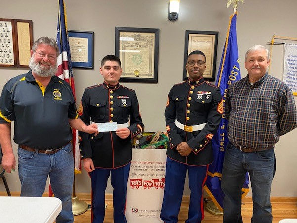 American Legion Post 129 makes Christmas Donations to two organizations