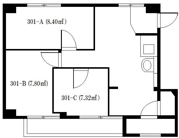 Lucia築地301号室見取り図面