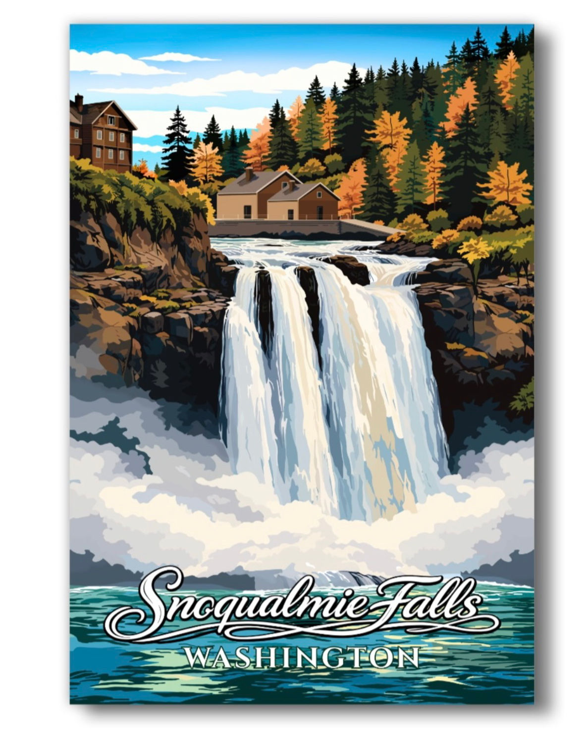 Snoqualmie Falls Magnet (2x3”)
