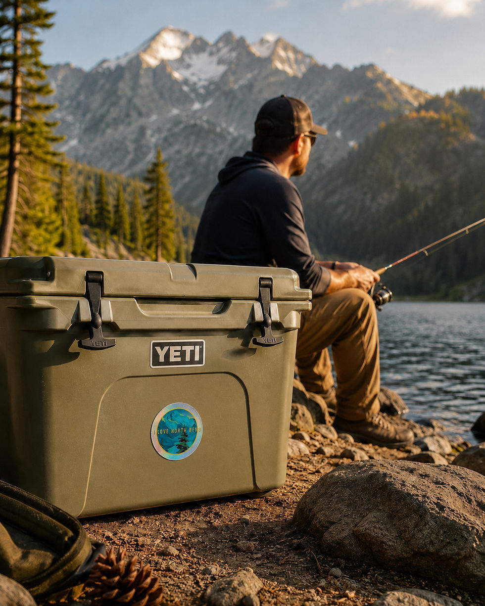 Thumbnail: I Love North Bend Holographic Sticker (3x3in)