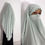 Thumbnail: pastel mint long cape short shoulder hijab built in niqab