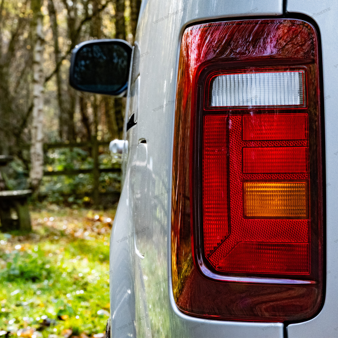 VW CADDY MK3 / MK4 SMOKED TINTED REAR TAIL LIGHTS TWIN DOOR