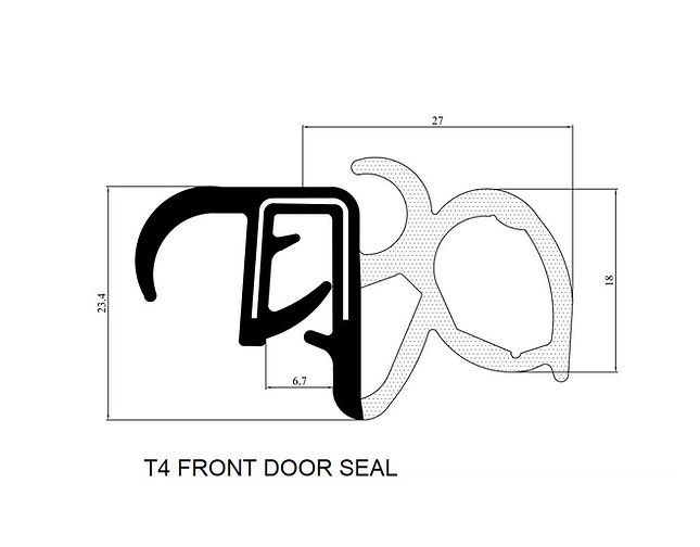 VW T4 COMPLETE DOOR SEAL PACKAGE TWIN SLIDER
