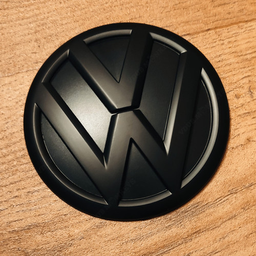 VW CADDY MK3 MATTE BLACK REAR BADGE TAILGATE 110MM The VDUB Monkeys