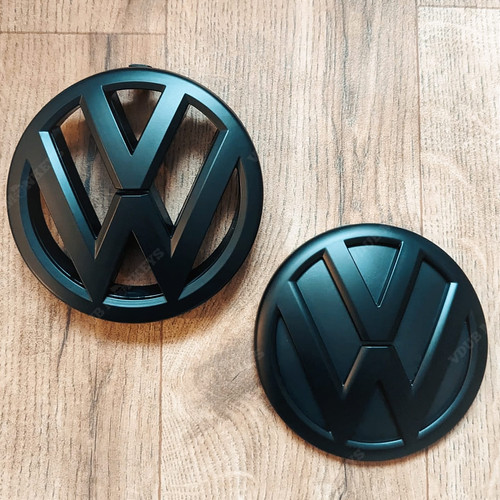VW CADDY MK3 2K MATTE BLACK FRONT & REAR BADGE 20102015 The VDUB Monkeys