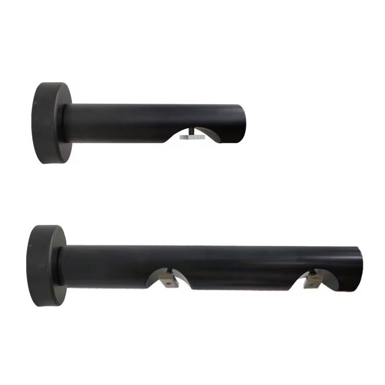 Thumbnail: black wall track with brackets glides and caps