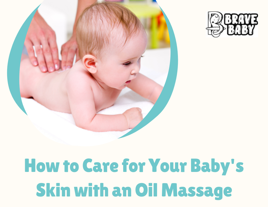 Baby enjoying a soothing oil massage