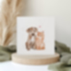 Card featuring a cute puppy and kitten