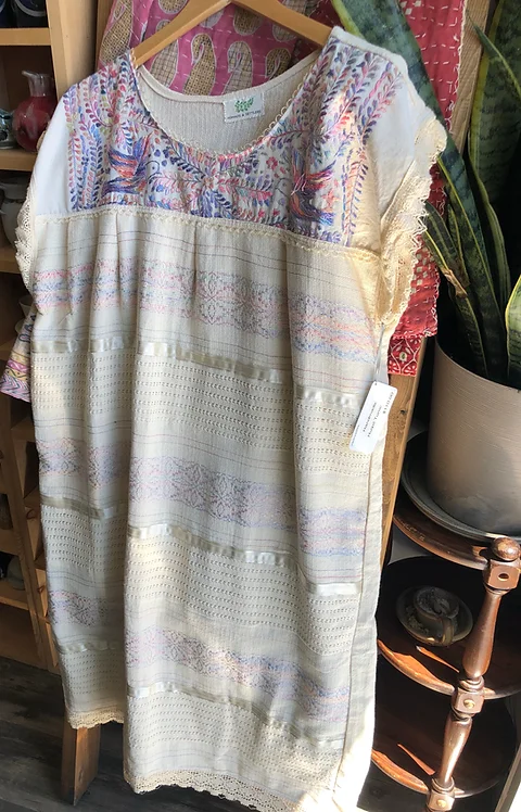 Authentic Embroidery Plus Size Mexican Peasant Dress Nomads And