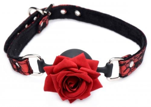 Master Series Silicone Ball Gag with Rose