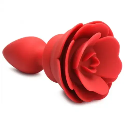 Thumbnail: Booty Sparks 28X Silicone Vibrating Rose Anal Plug w/ Remote - Small