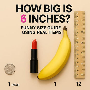 Funny Size guide using real items