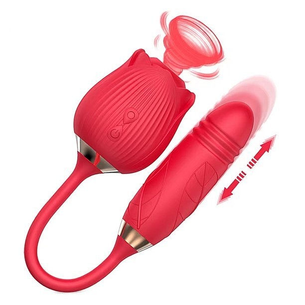 2 in 1 Rose Vibrator