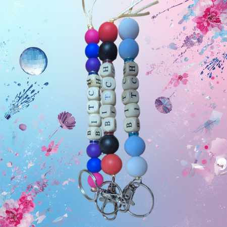 BITCH Beaded Keychain – Attitude on Point