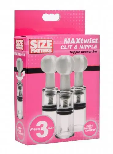 Thumbnail: Size Matters Max Twist Clit and Nipple Triple Sucker Set